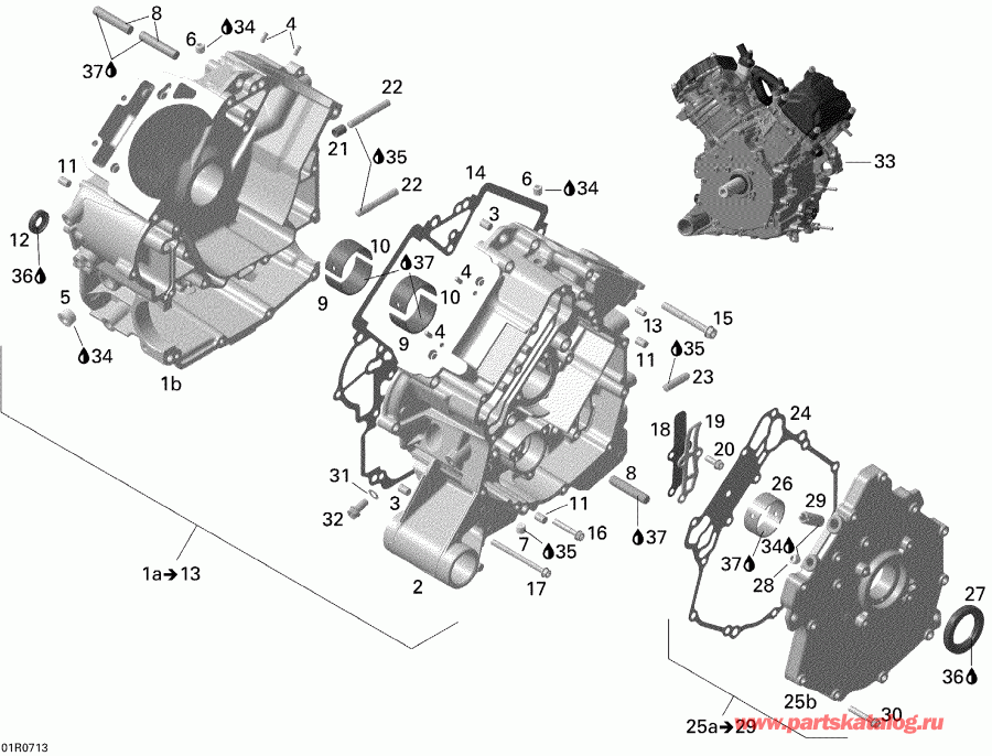  Outlander MAX 800 XT 4 X 4, 2007 - Crankcase Outlander