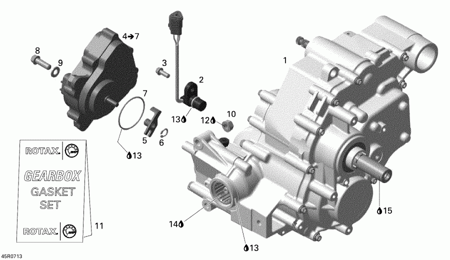    Outlander MAX 800 XT 4 X 4, 2007 - Gear Box Assy And 4x4 Actuator