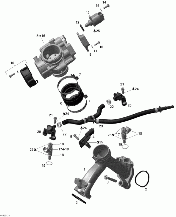 ATV - Intake Manifold And Throttle Body Outlander 800efi