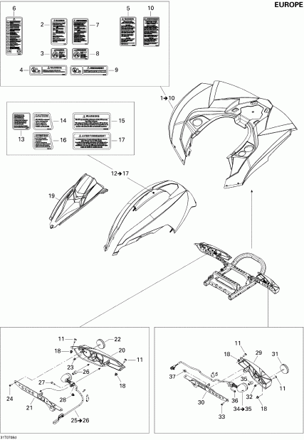 ���������� BRP Renegade 800 EFI, 2007 ������ - Body And Accessories Europe