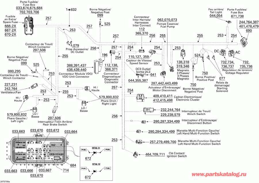  BRP  Renegade 800 EFI, 2007 - Electrical Harness, Frame