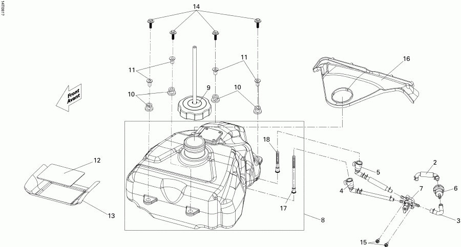  Bombardier DS 250 CVT, 2008 - Fuel System