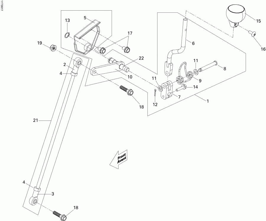  BRP  DS 250 CVT, 2008 - Gear Shift