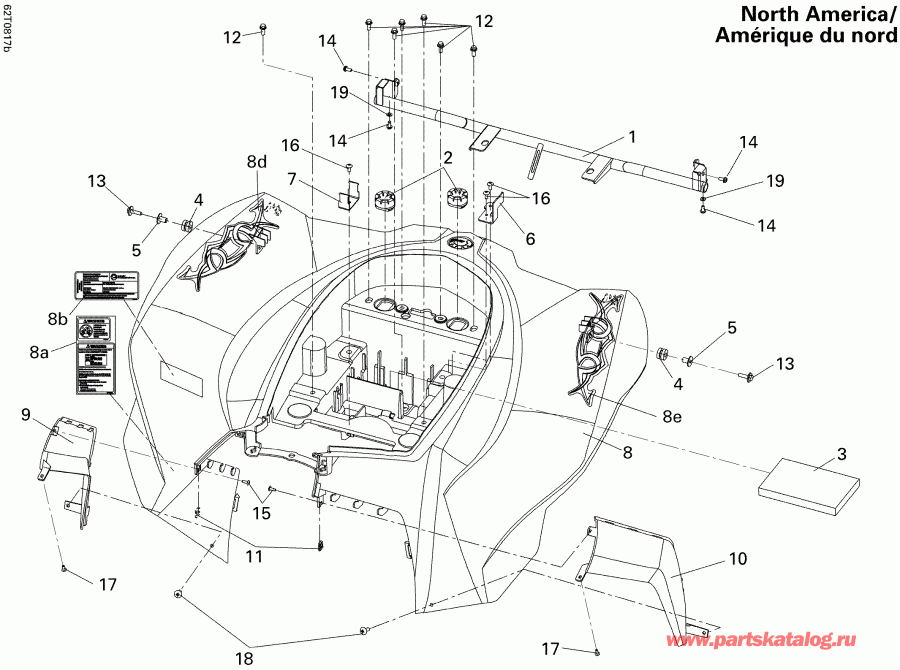    DS 250 CVT, 2008 - Rear Fender North America