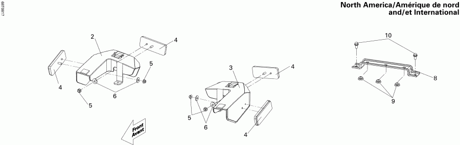����������  DS 250 CVT, 2008 - Rear Reflectors North America, International