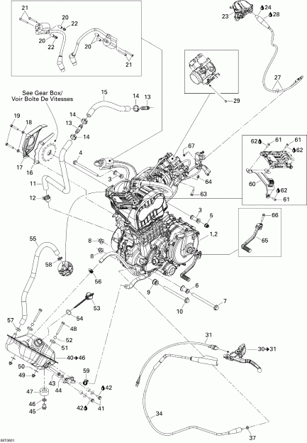  BRP DS 450, 2008  - Engine