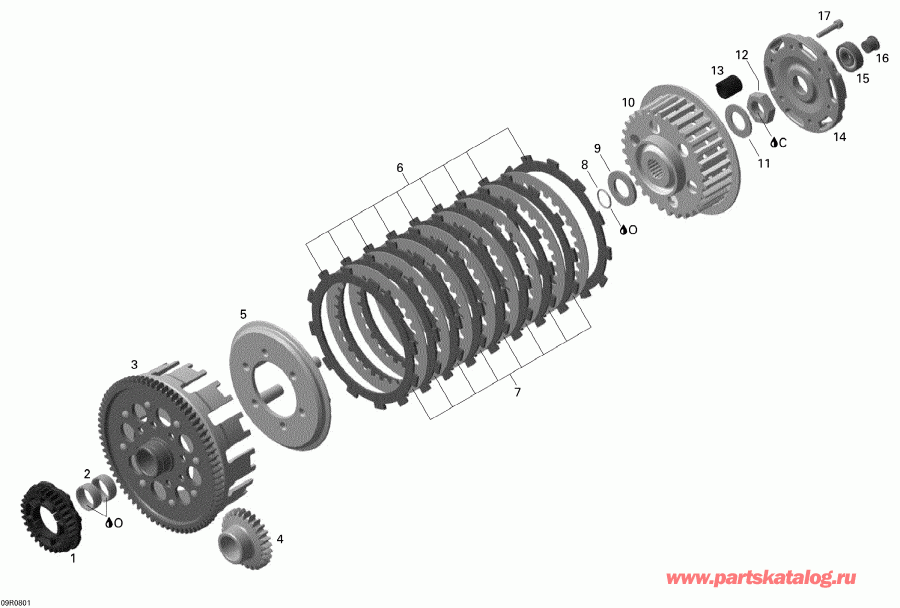 ATV  DS 450 X, 2008  - Clutch