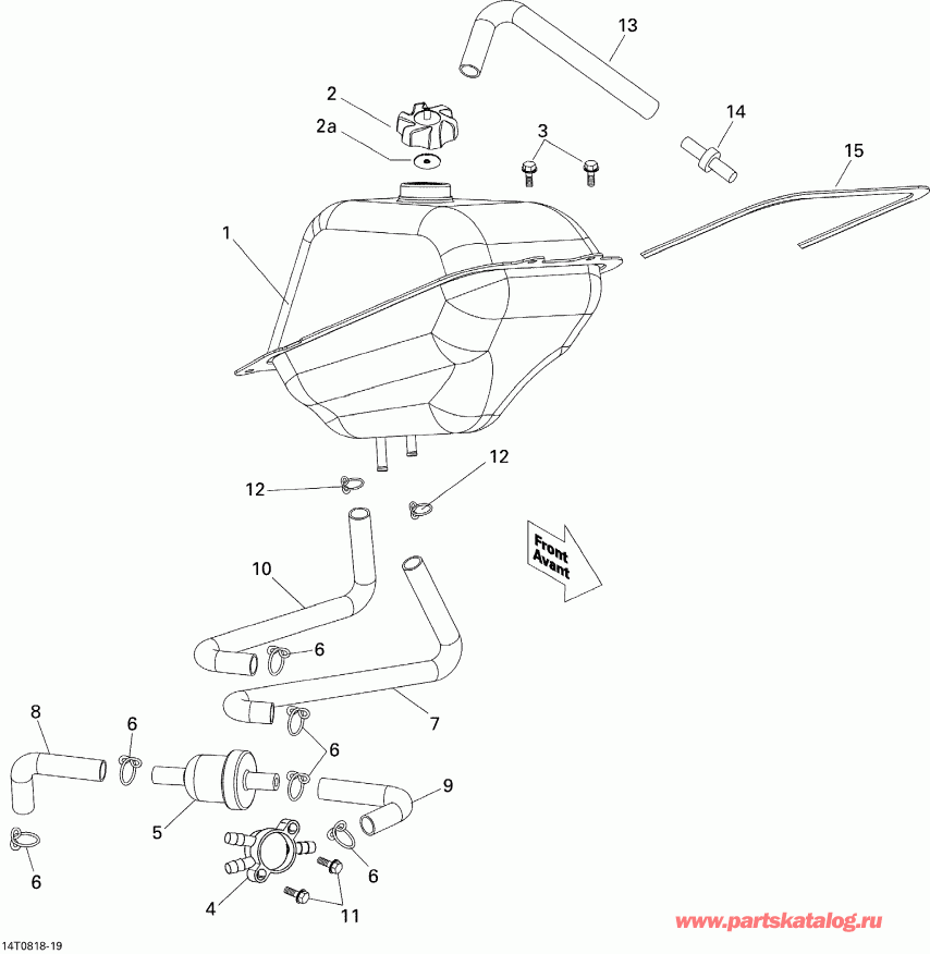 ������ Mini DS 90cc 4T Jaune, 2008 - Fuel System
