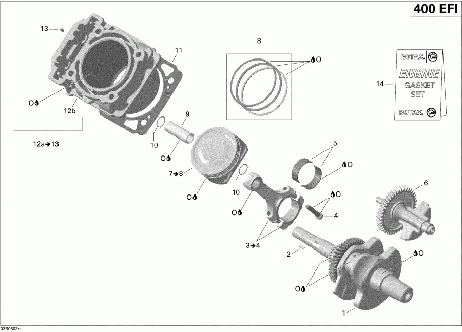  BRP Outlander 400 EFI STD, 2008 - Crankshaft And Piston