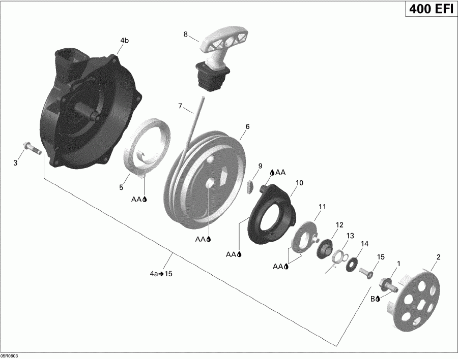   Outlander 400 EFI STD, 2008 - Rewind Starter