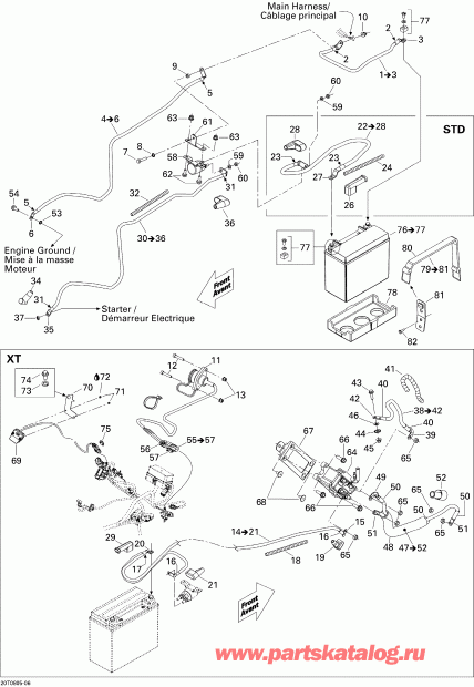  BRP Outlander 400 EFI STD, 2008 - Electrical System Std