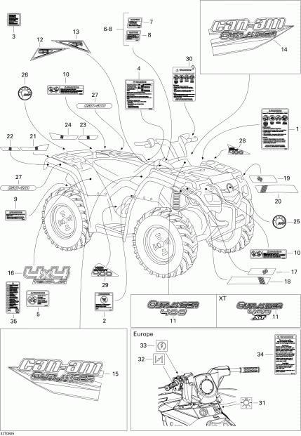  BRP  Outlander 400 EFI XT, 2008 - 