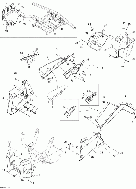 ���������� BRP Outlander 400 STD, 2008 ������ - Body And Accessories 3, Std