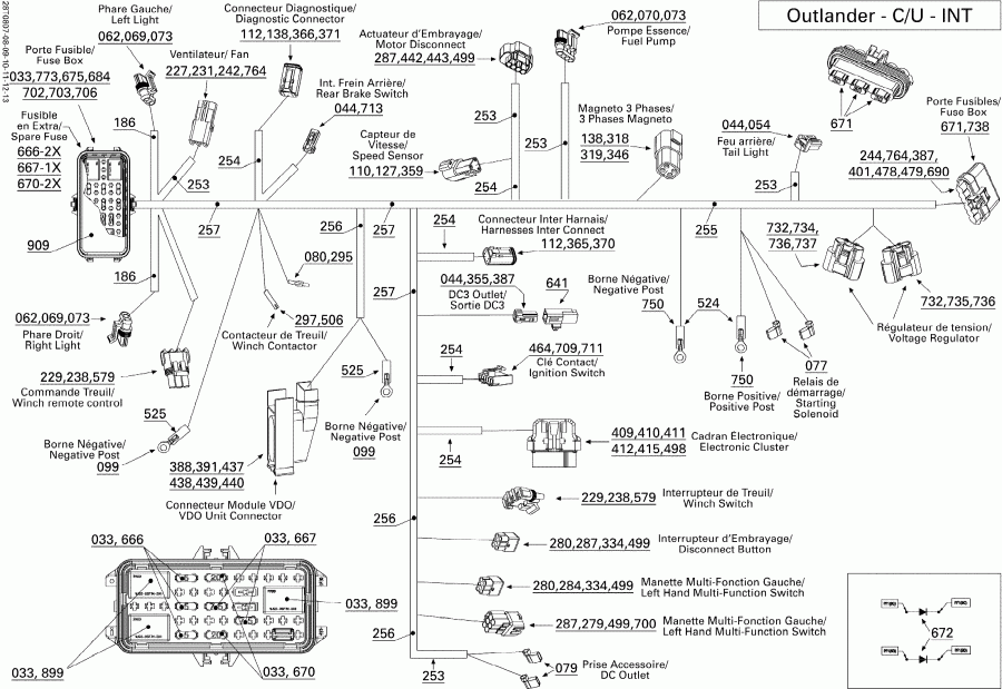    Outlander 500 STD, 2008 - Main Harness