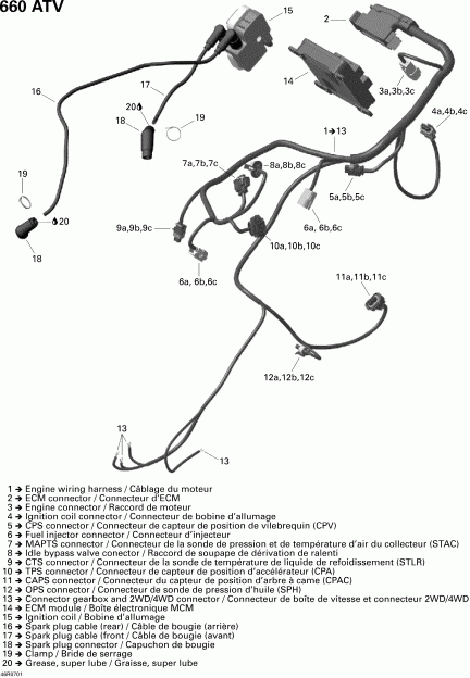 ATV BRP  Outlander 650 STD, 2008 - Engine Harness