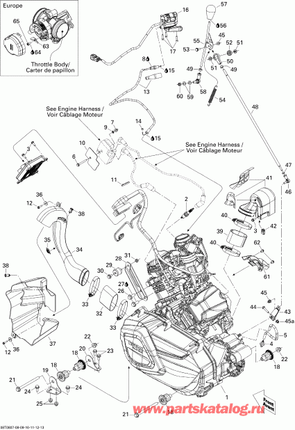  Outlander 650 XT, 2008 - Engine And Engine Support