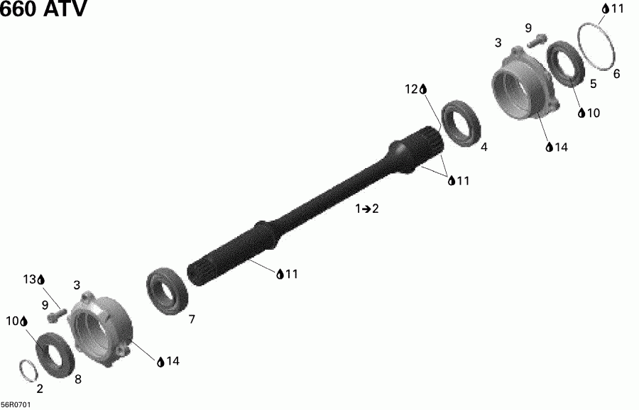   Outlander 650 XT, 2008  - Drive Shaft
