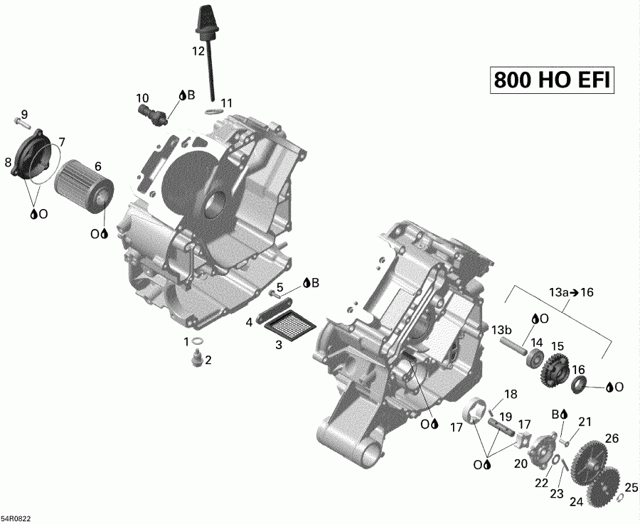 ATV  Outlander 800 XT, 2008  - Engine Lubrication