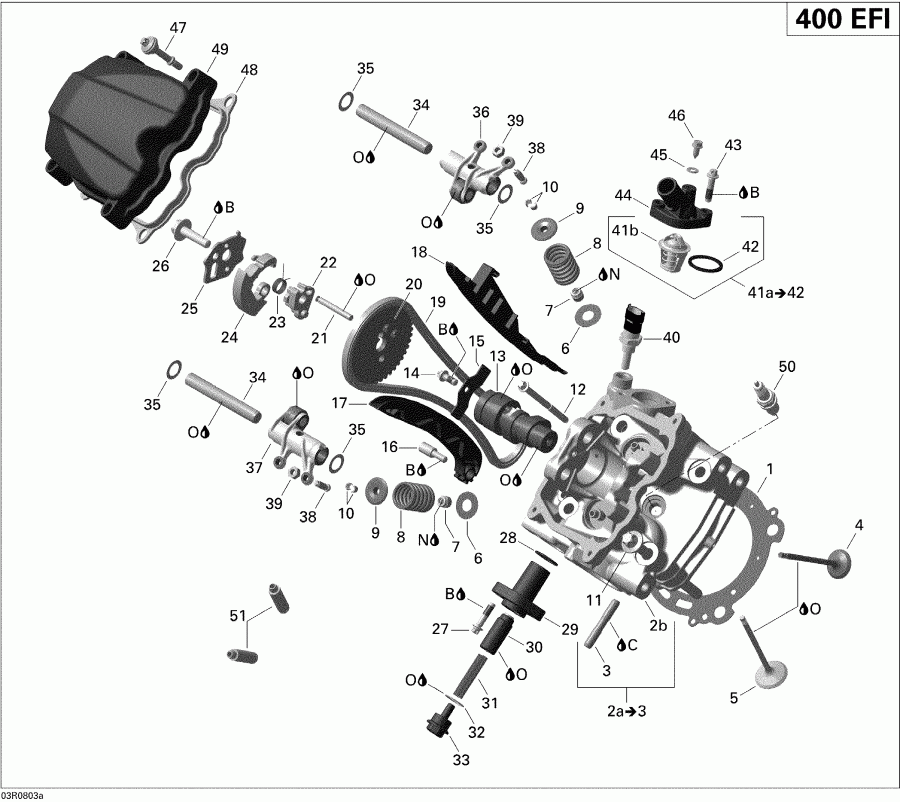 ATV  Outlander MAX 400 EFI XT, 2008  - Cylinder Head
