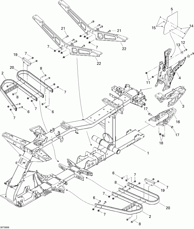ATV BRP ����������� Outlander MAX 400 EFI XT, 2008 - Frame, System