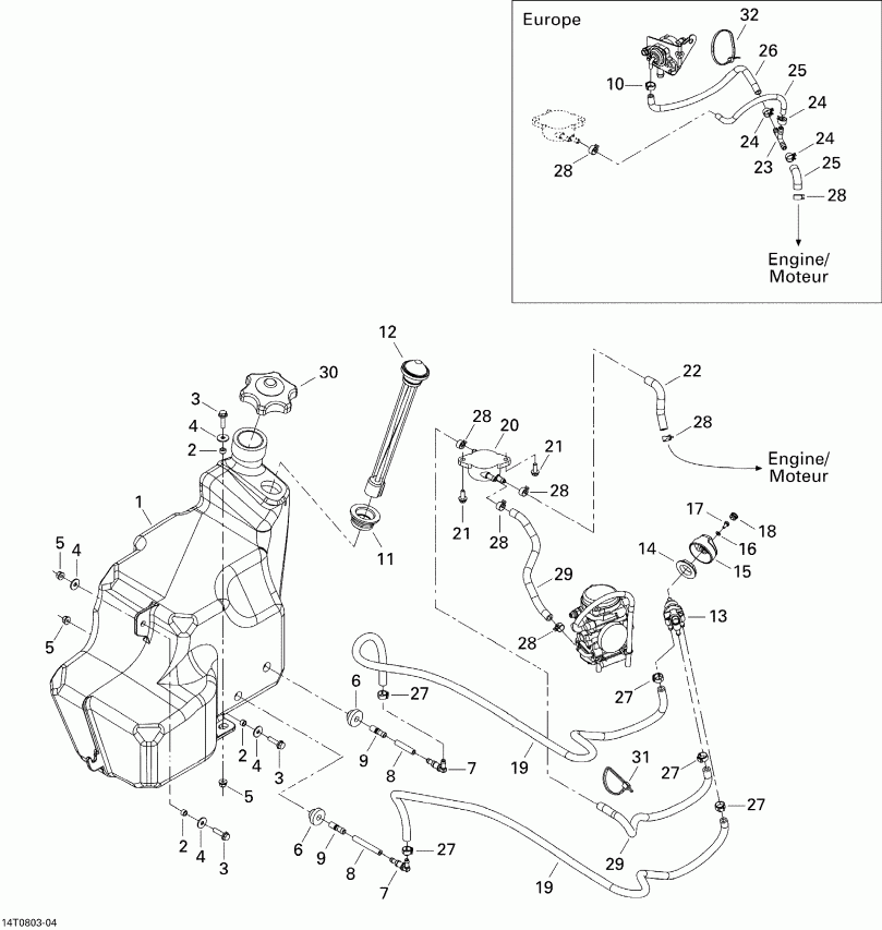 ���������� BRP Outlander MAX 400 STD, 2008 - Fuel System