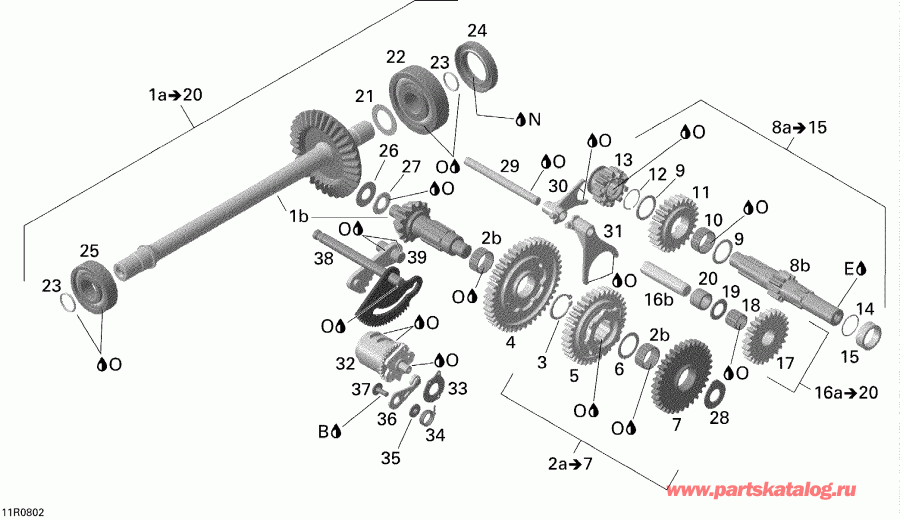 ���������� BRP Outlander MAX 400 STD, 2008 ������ - Gear Shift