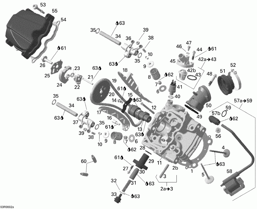 BRP Outlander MAX 400 XT, 2008 ������ - Cylinder Head