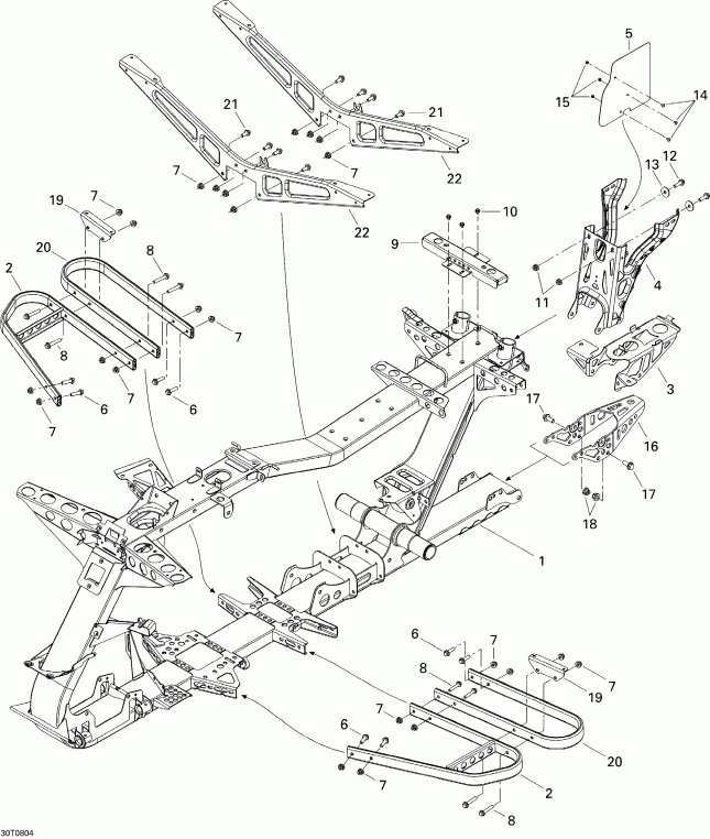  Bombardier Outlander MAX 400 XT, 2008 - Frame, System