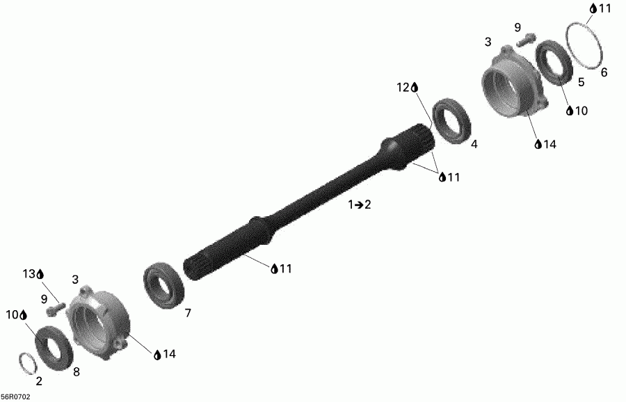  BRP Outlander MAX 500 STD, 2008  - Drive Shaft