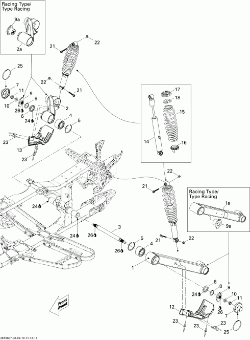 ATV BRP ������ Outlander MAX 500 XT, 2008 - Rear Suspension