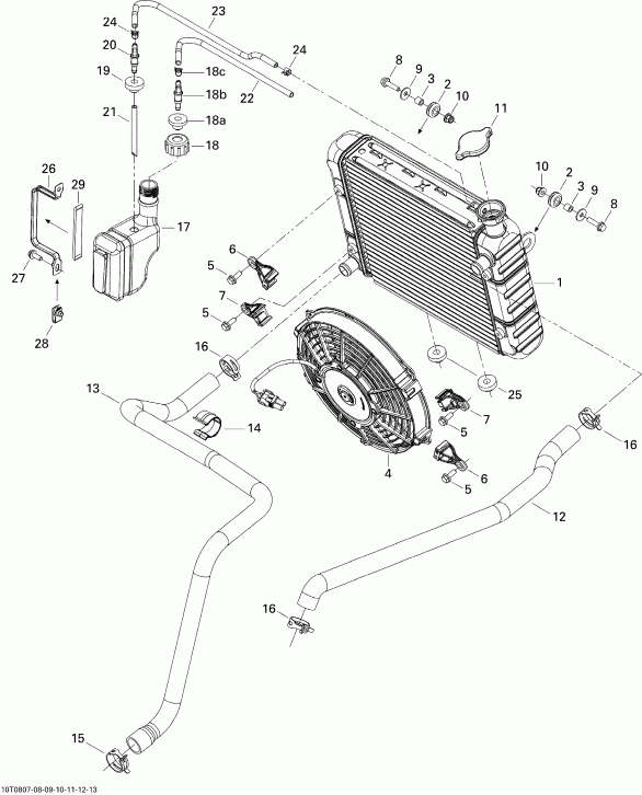 ������������ BRP ����������� Outlander MAX 650 XT, 2008 - Cooling System