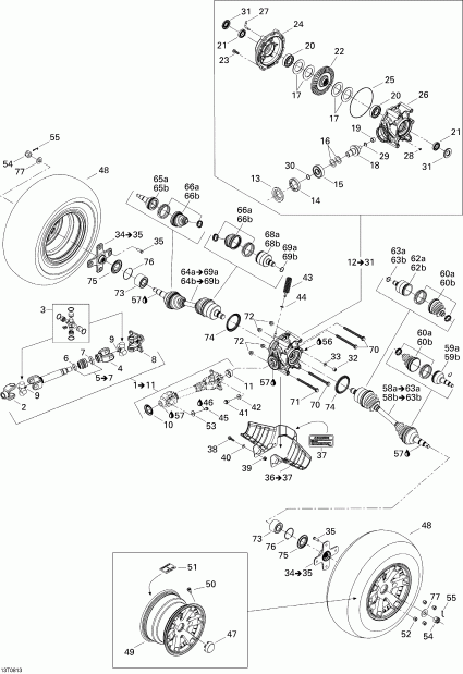   Outlander MAX 800 LTD, 2008 - Drive System, Rear