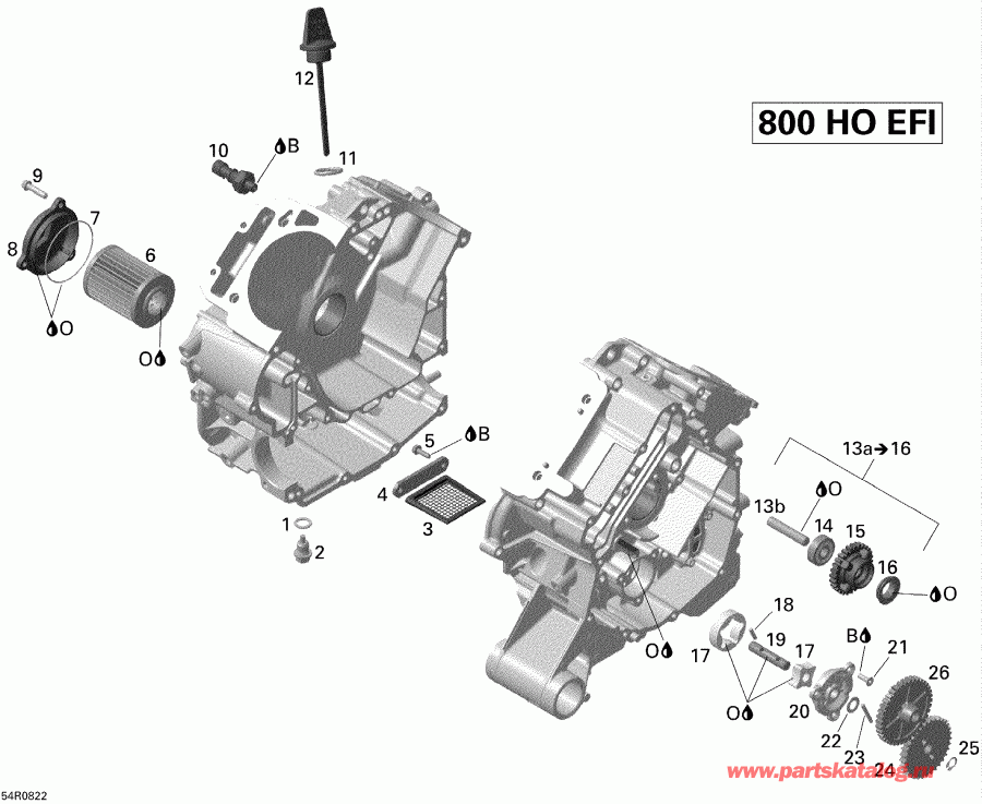  BRP Outlander MAX 800 XT, 2008  - Engine Lubrication