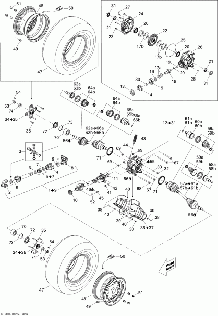  Bombardier Renegade 500, 2008  - Drive System, Rear