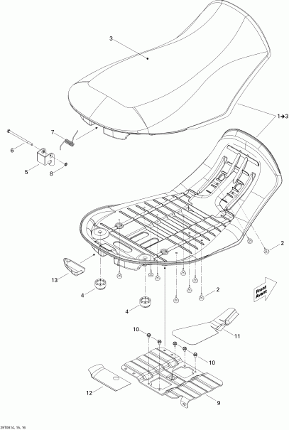 ATV  Renegade 500, 2008 - Seat ATV  Renegade 500, 2008 - Седло