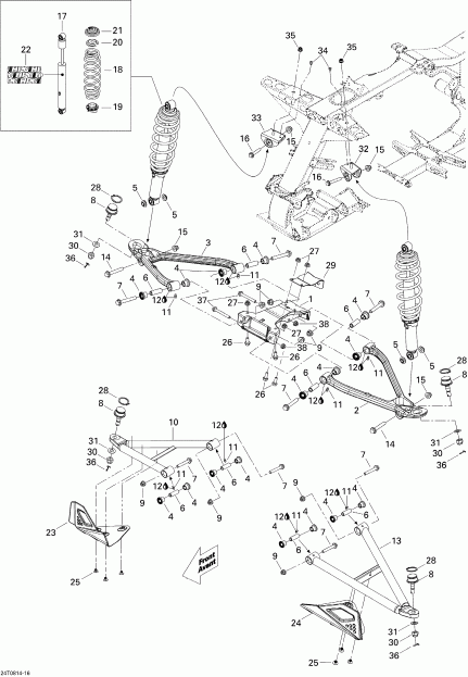 Renegade 800, 2008 ������ - Front Suspension