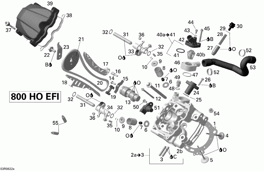   Renegade 800 X, 2008 - Cylinder Head, Front