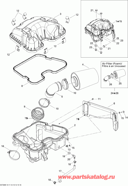    Renegade 800 X, 2008 - Air Intake Silencer