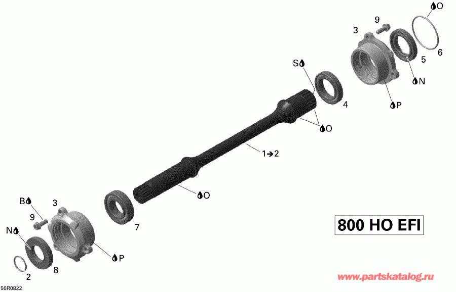 ATV  Renegade 800 X, 2008 - Drive Shaft