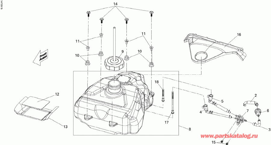 Bombardier DS 250 NA, CE & INT, 2009 - Fuel System