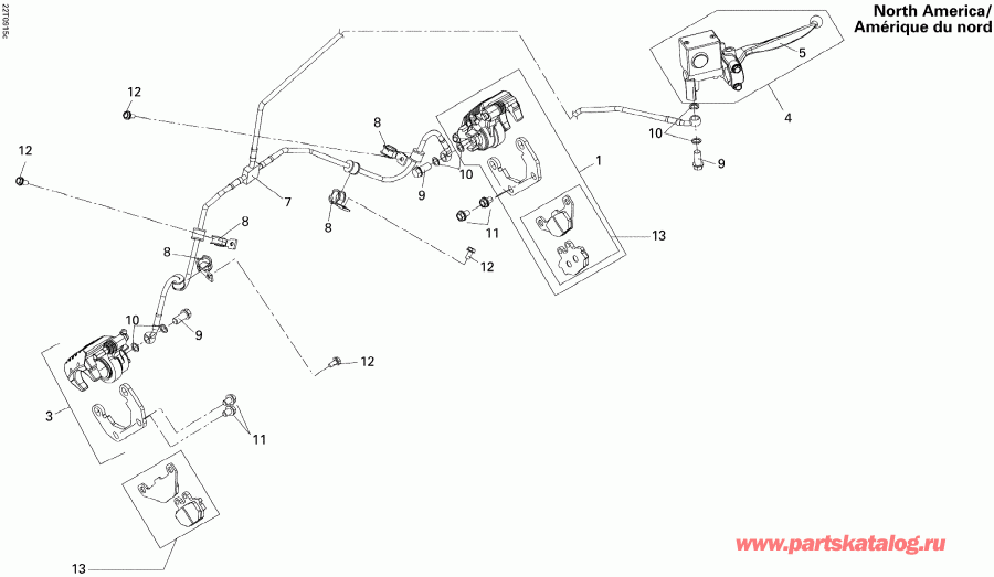   DS 250 NA, CE & INT, 2009 - Front Brake Na