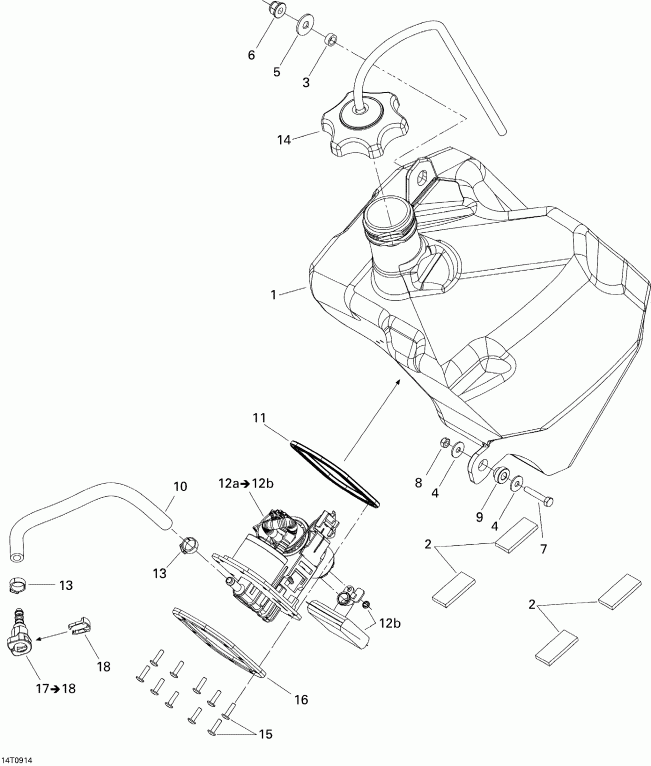 BRP  DS 450 CE STD & X (3F9D,3G9D), 2009 - Fuel System
