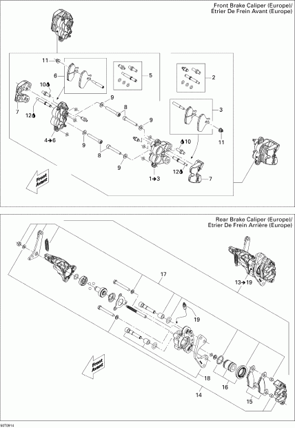  DS 450 CE STD & X (3F9D,3G9D), 2009 - Brake Caliper