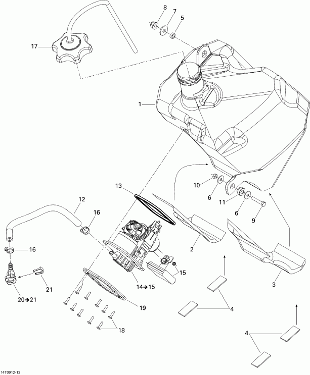 ATV  DS 450 EFI, 2009  - Fuel System