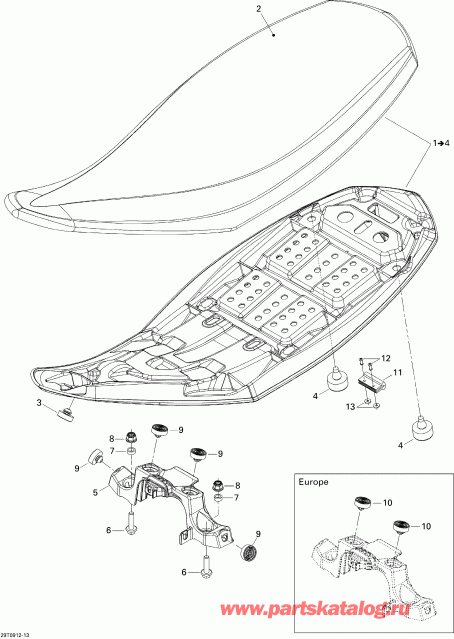  BRP DS 450 EFI, 2009  - Seat