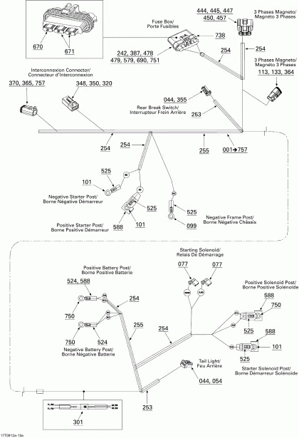   DS 450 EFI, 2009 - Electrical Harness, Rear Section