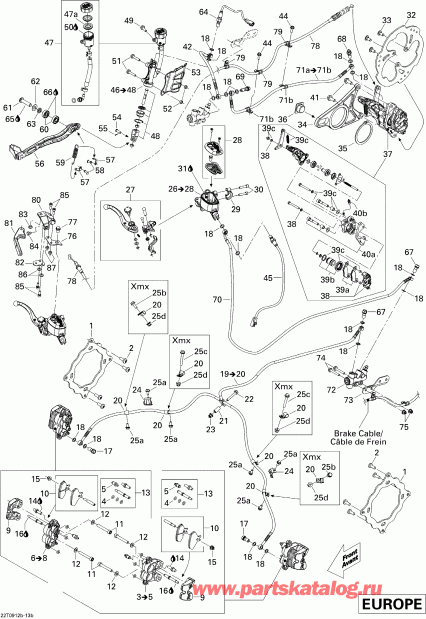ATV  DS 450 Xxc, Xmx EFI, 2009 - Hydraulic Brakes Europe