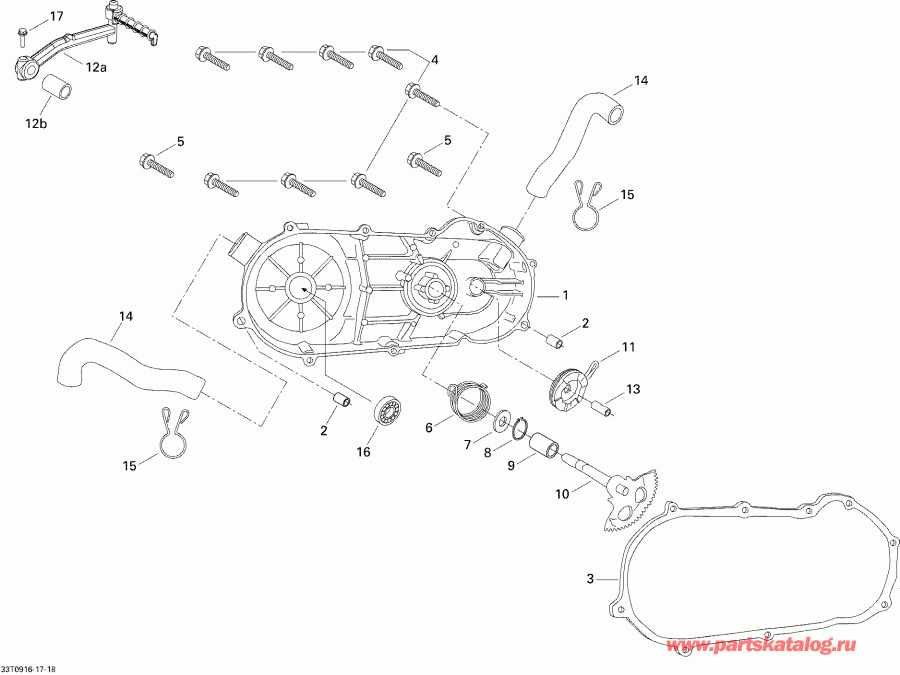 ATV BRP DS 70, 2009  - Cvt Cover And Kick Stater