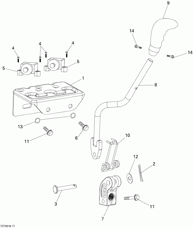    DS 70, 2009 - Shift Lever