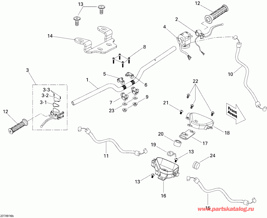 ������������  DS 70, 2009 ������ - Handlebar